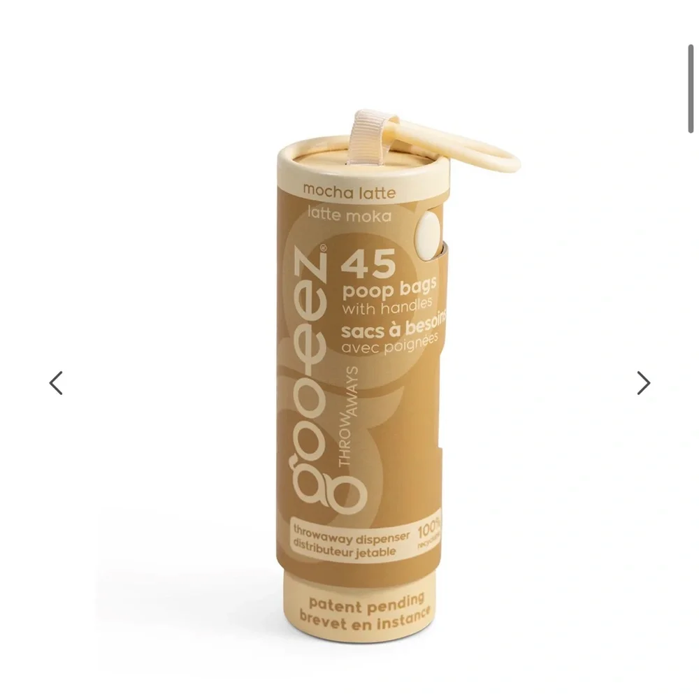GOO-EEZ THROWAWAYS РО BAG DISPENSER - MOKA LATTE (70 BAGS) Lot of 6